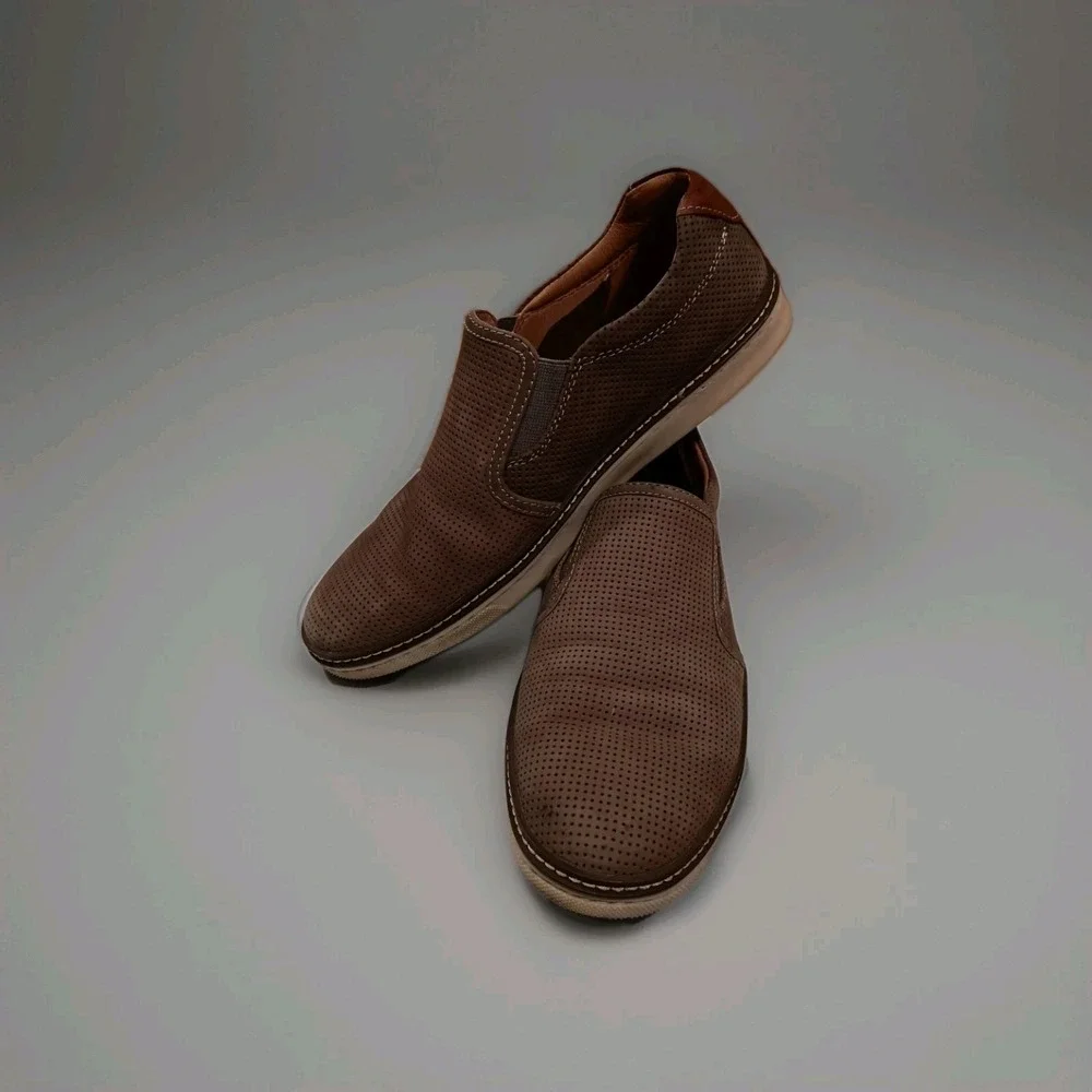 Used J&M‎ Johnston & Murphy Sheepskin Loafer Slip On 25-0619 Size Mens 9.5 M